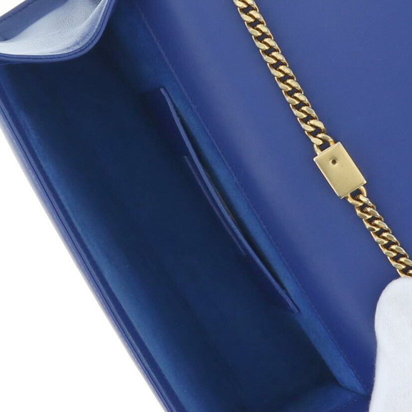 Saint Laurent Monogram Fringe Chain Shoulder Bag Blue - Picture 6 of 10